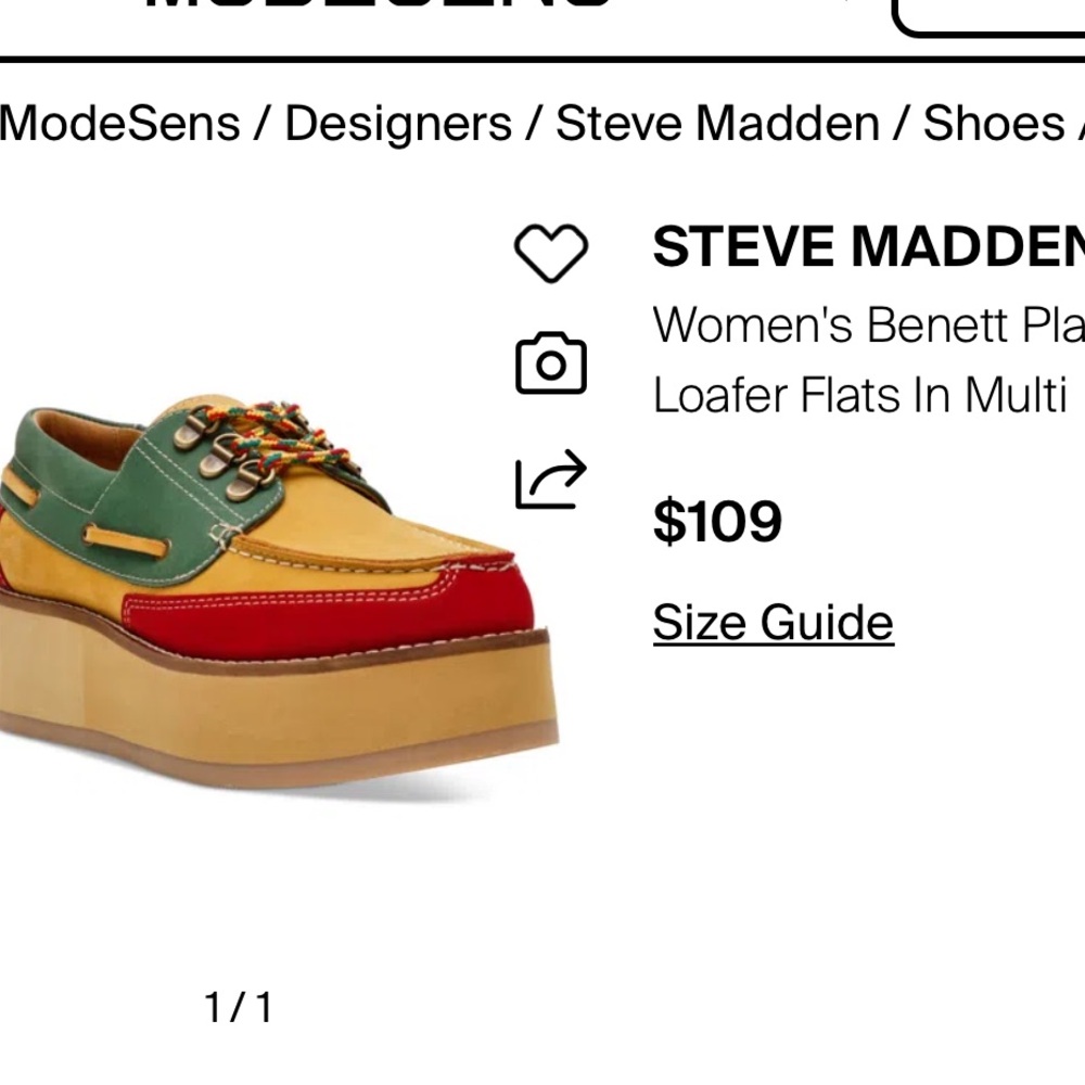 Steve Madden WOMEN'S BENETT PLATFORM LOAFER FLATS IN MULTI - Picture 2 of 8